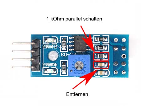 TCRT5000 Umbau für Stromzähler