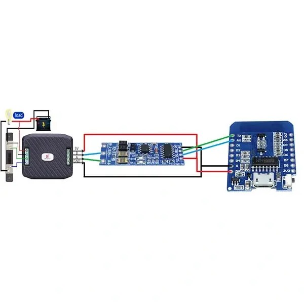 PZEM-017 Wemos Mini Verdrahtung
